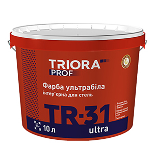 Фарба інтер’єрна ультрабіла для стель TR-31 ultra TRIORA prof 3л